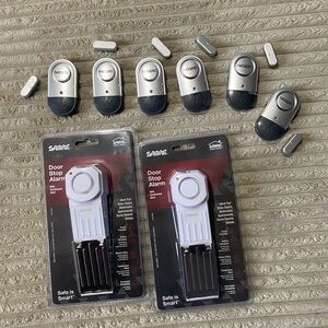 🛡️ Home Security Bundle- 6 Noopel Alarms + 2 Sabre Door Stop Alarms | Loud 120dB